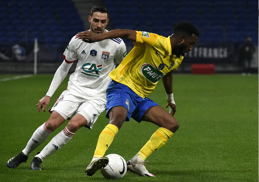 Fabien Ourega, à droite, évoluant sous les couleurs de Sochaux.